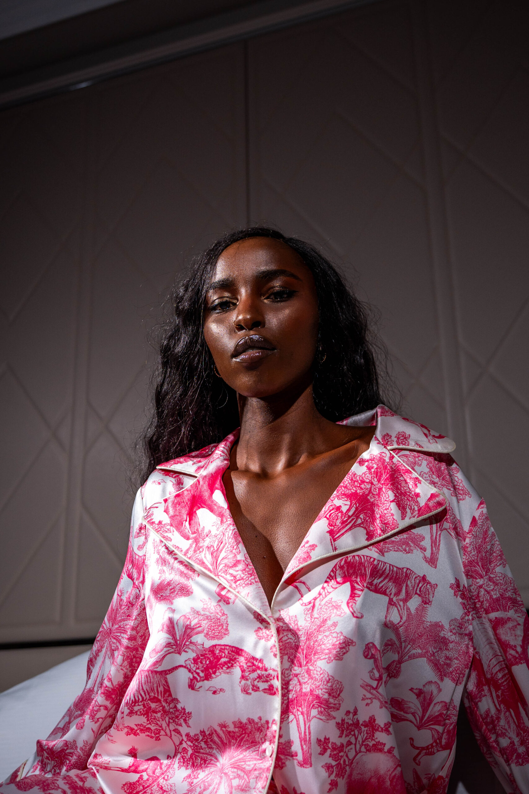 Silk Pajama Set – “Safari Rose”