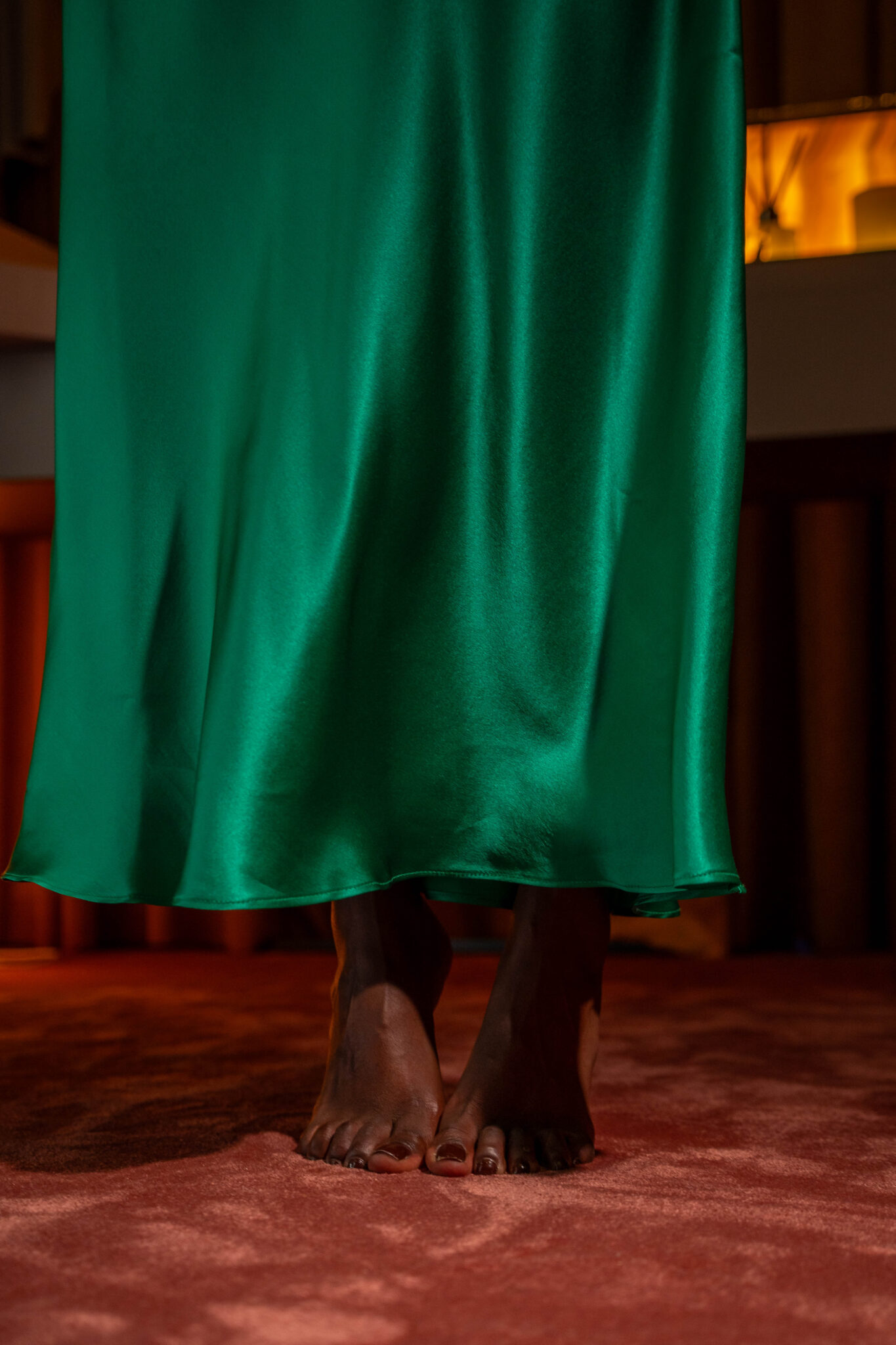 Simplicity Silk Slip Dress Green 5