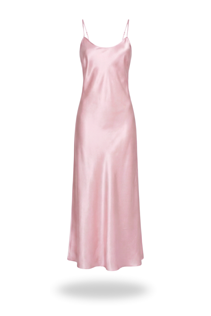 Simplicity light pink silk long slip 3