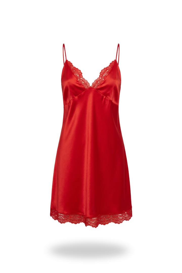 Butterfly Short Slip Dress Red 6