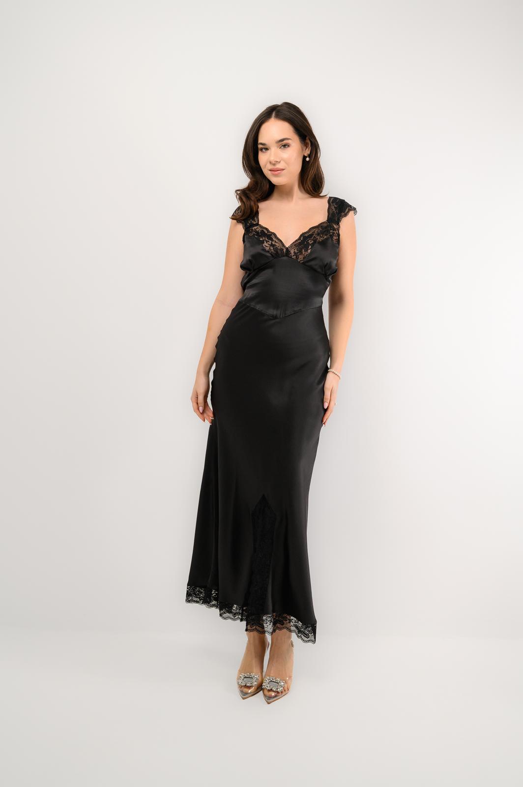 Black Grace Silk Slip