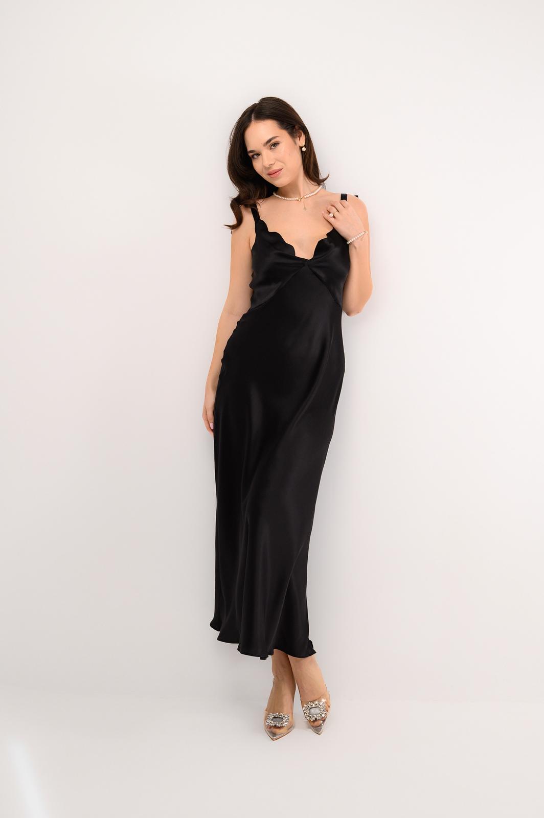 Black Aura Silk Slip
