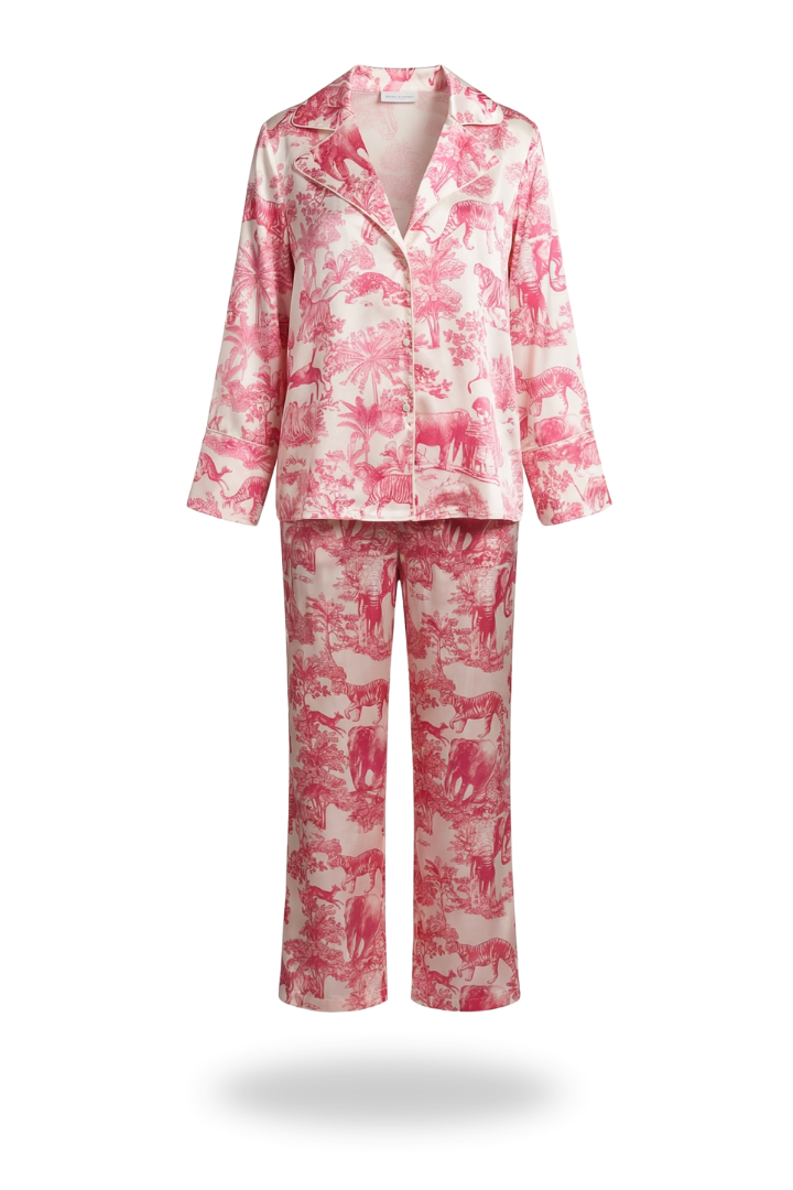 Silk Pajama Set – “Safari Rose” 6