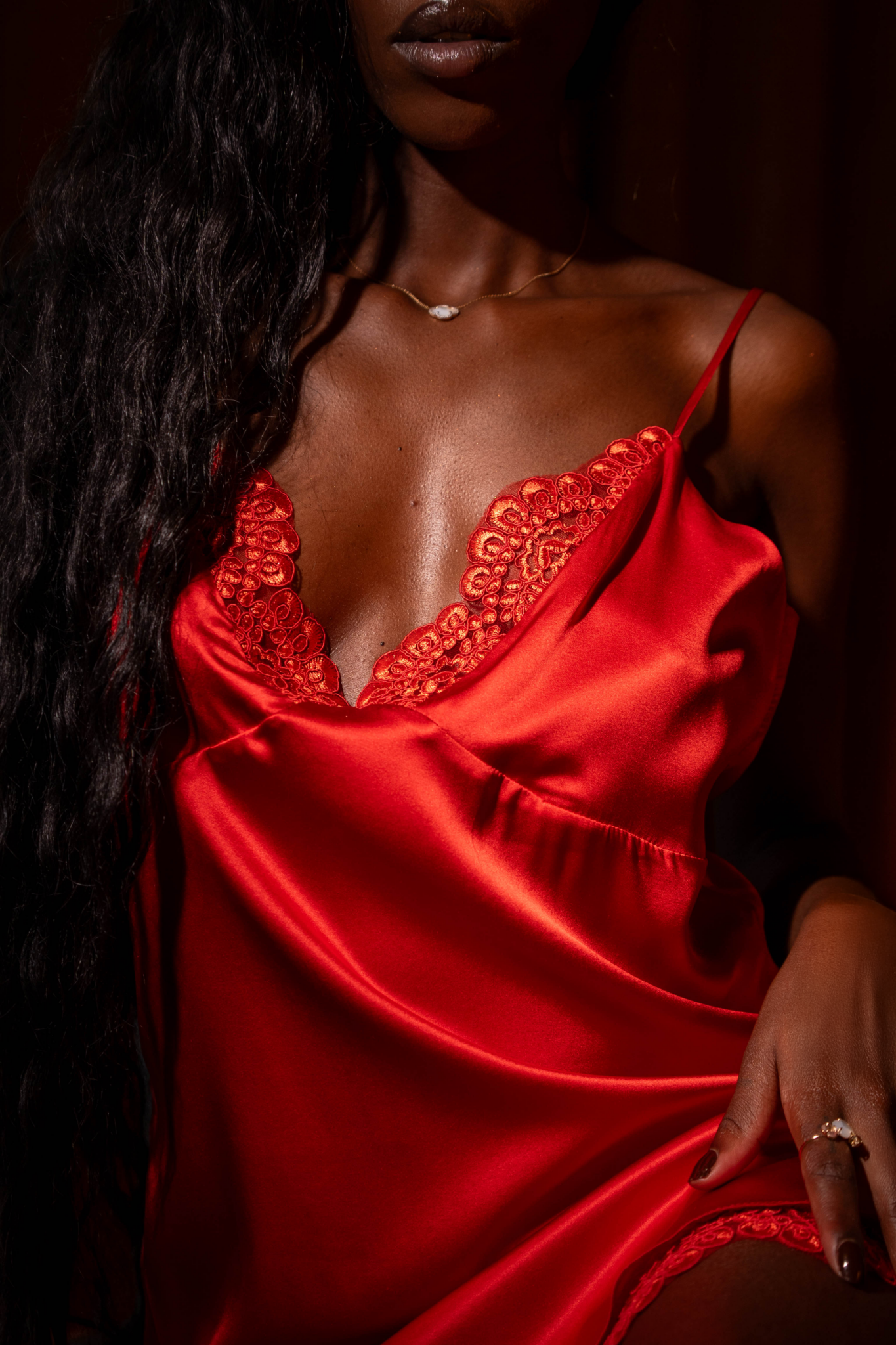 Butterfly Short Slip Dress Red 5